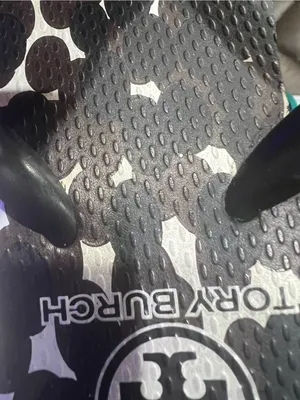 Tory Burch black and white bubble-print flip-flop sandal with a gold-ton size 5 thumbnail 9