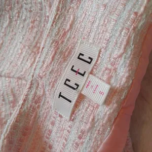The Clothing Exchange Light Pink White Shorts Pastel Tweed Size Small S Kawaii Chic Trendy Cute thumbnail 9