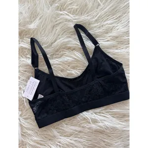 Auden Lace Lightly Lined Scoop Neck Bralette Black Size Medium thumbnail 6