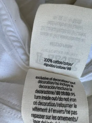 PINK Victoria's Secret White Pocket Tee with Black/Rainbow Sleeve Stripe thumbnail 7