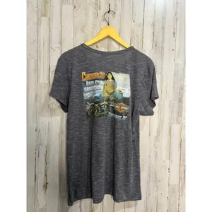 Harley-Davidson Women's XL‎ Gray V-Neck T-Shirt Vintage Cherokee NC thumbnail 4