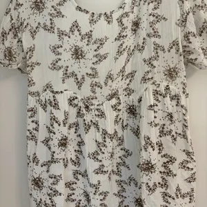 Free People Belezza Printed Babydoll Mini Dress Cream Scoop Neck Size Large thumbnail 2
