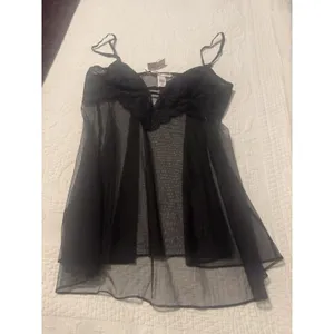 Victoria's Secret Babydoll Slip Size L 170/104A Black Sheer thumbnail 3