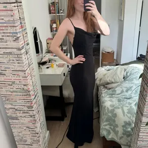 Dress The Population Black Gown MEDIUM Maxi Cowl Mermaid Formal Designer $200 thumbnail 5