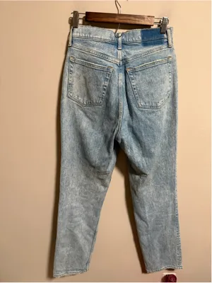 Abercrombie & Fitch 90s Straight Ultra High Rise Jeans Light Crossover 29 (8R) thumbnail 7