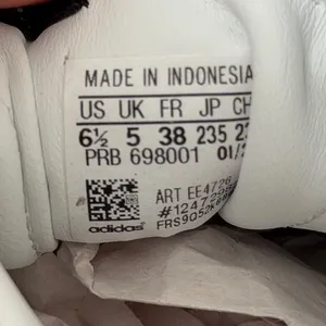 Adidas Sleek Mid White Leather High Top Sneakers Gold Foil Size 6.5 thumbnail 6
