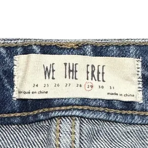 We The Free People‎ Zip It Up Mini Denim Skirt Size 29 Raw Hem Cotton Summer thumbnail 5