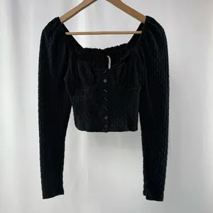 Free People Ladybug Long Sleeve Top In Black Size‎ Extra Small thumbnail 2