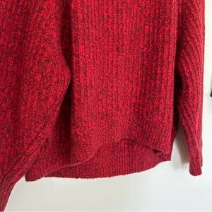 Madewell Red Ribbed Cotton-Blend Sweater Long Sleeve Crewneck Size Small thumbnail 4