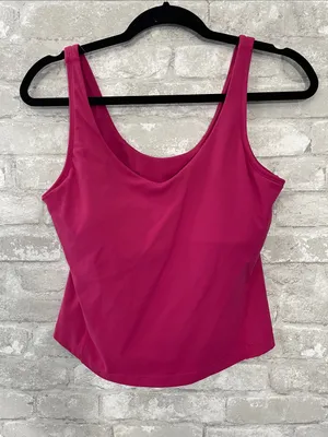 HALARA Hot Pink SoftlyZero™ Plush Padded V Neck Running Tank thumbnail 1