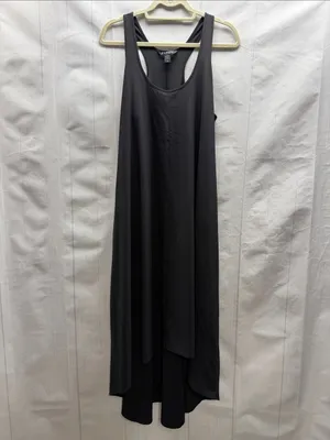 Athleta Black Presidio High Low Racerback Maxi Dress with Pockets Size Medium thumbnail 3