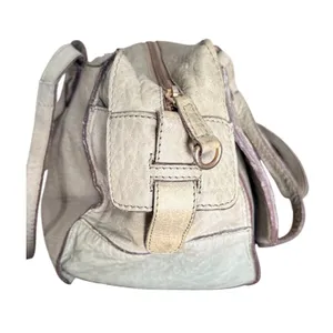 Schuler & Sons Philadelphia Anthropologie Sage Green Pebbled Leather Satchel Bag thumbnail 4