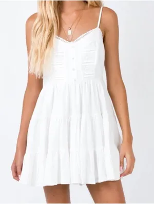 Princess Polly DLANEY MINI DRESS WHITE thumbnail 3