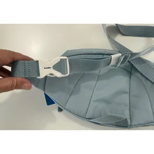 Adidas Originals Waist Bag Fanny Pack Grey Blue Trefoil‎ Logo Adjustable NEW thumbnail 4