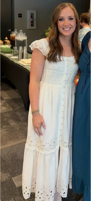 Anthropologie Eyelet Midi Dress thumbnail 4