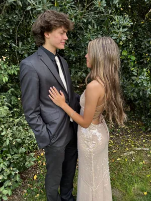 Babyboo Beige Sequin Prom Dress thumbnail 3