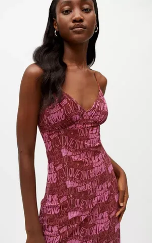 UO Gwen Midi Mesh Slip Dress thumbnail 1
