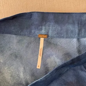 Free People Martine Flirt Tie Dye‎ Mini Skirt Navy Blue Womens Size 6 NWT boho thumbnail 6