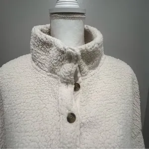 Aerie Sherpa half button sweater with pockets women's size large oversized fit thumbnail 10