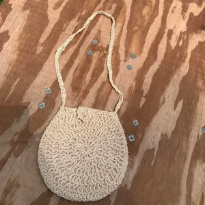 Vintage crochet‎ circle off the shoulder purse thumbnail 2