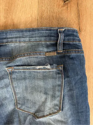 Kancan Jeans Size 15/31 Dark Wash Distressed Straight Leg High Rise Denim thumbnail 6