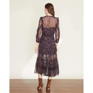 Veronica Beard Sabina Silk Boho Floral Maxi‎ Dress thumbnail 2
