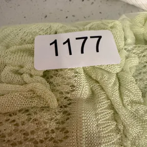 Anthropologie Ruffle Open Knit Sweater Womens Large Lime Green Feminine Coquette thumbnail 13
