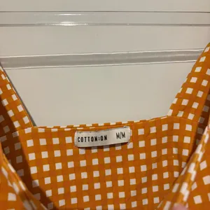 Cotton On Plaid‎ Gingham Plaid Wide strap crop top tank golden yellow size small thumbnail 3