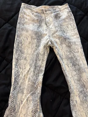 {ALTAR’D STATE} High-Waist Snake Python Print Flared Bell Bottom Pants - Medium thumbnail 3