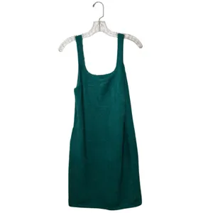 Aerie Fuzzy Knit Tank Mini Dress Soft Cozy Emerald Green Sleeveless Size Large thumbnail 2