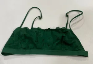 Aerie Real Good Green Lace Bralette Size M Medium Adjustable Straps thumbnail 1