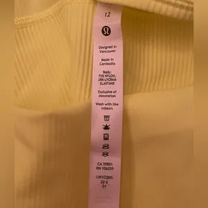 Lululemon Athletica NWT Power Pivot Ribbed Tank in Highlight Yellow women’s 12 thumbnail 9