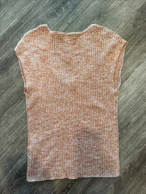 Madewell Marled Shaw Button-Front Sweater Tee Orange tiger medium thumbnail 9