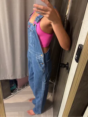 Dickies 100% Cotton Denim Jean Overalls Size 00 thumbnail 3