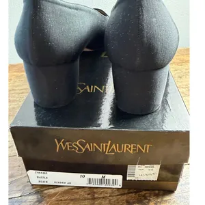 Yves‎ Saint Laurent Vintage Black Buckle Pump Heels size 10 thumbnail 6