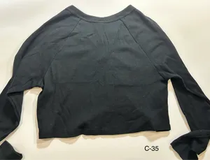 Wild Fable Black Waffle Knit Cutout Long Sleeve Crop Top Size XS thumbnail 6