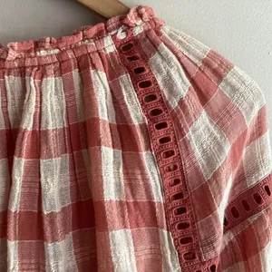 Free People Honey Grove Plaid Top Pink thumbnail 12