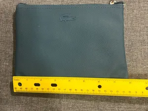 Lacoste Zip Pouch in Slate Gray-Blue thumbnail 2