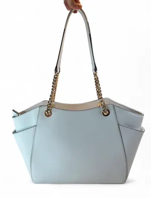 Michael Kors Jet Set Large Saffiano Leather Shoulder Bag (Optic White) 35T5STVT3 thumbnail 2