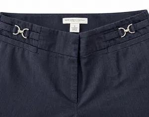 New York & Company Women’s Navy Dress Pants Size 8 Silver Buckle Detail thumbnail 2