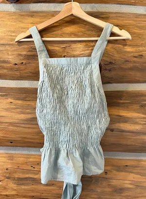 Mable Smocked Tank Top Tie Back Size M thumbnail 1