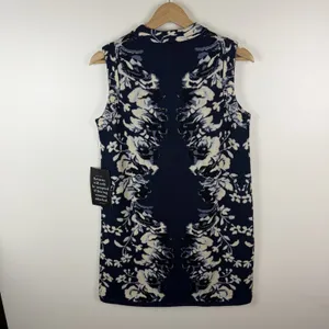 NWT Tuckernuck Floral Horizon Mock Neck Sleeveless Knit Mini Dress Medium Comfy thumbnail 4