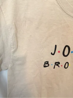 Gildan “Friends” Beige Jonas Brothers Logo Tee - Medium thumbnail 2