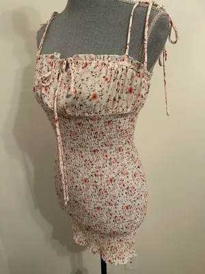 Kirra Smocked Floral Spaghetti Straps Mini Dress thumbnail 6