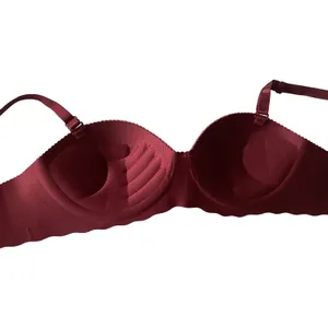 Burgundy Red Wireless Bra thumbnail 6