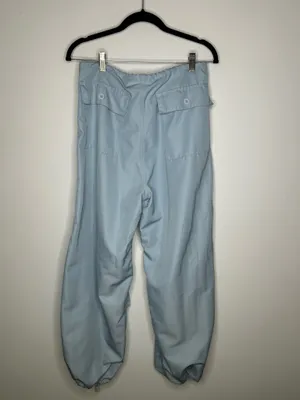 Edikted Rian Oversized Low Rise Light Blue Nylon Cargo Pants thumbnail 8