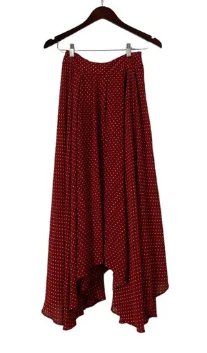 Free People Polka Dot Midi Ruffle Asymmetrical Skirt thumbnail 7