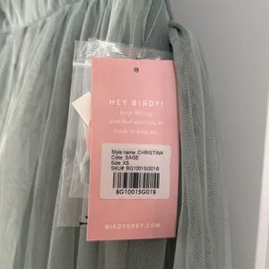 NWT Birdy Grey Sage Green Christina Full Length Tulle Bridesmaid Prom Dress thumbnail 4