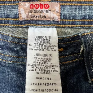 Vintage Y2K No Boundaries Flare Jeans Low Rise Wide Leg Denim‎ Blue Juniors 5 thumbnail 2