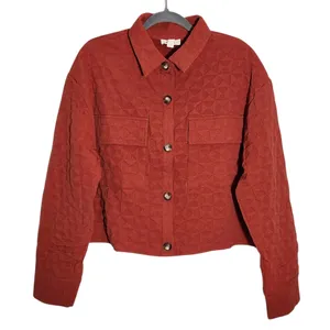 Privy Rust Red Cropped Textured Jacket Size Medium NWT thumbnail 1